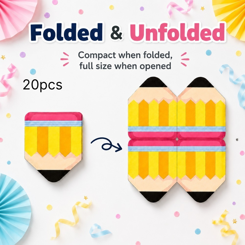 TEMU 20 serviettes de table jetables à motif irrégulier de crayon, améliorent des fêtes, parfaites pour les à thème "Rentrée scolaire", décorations