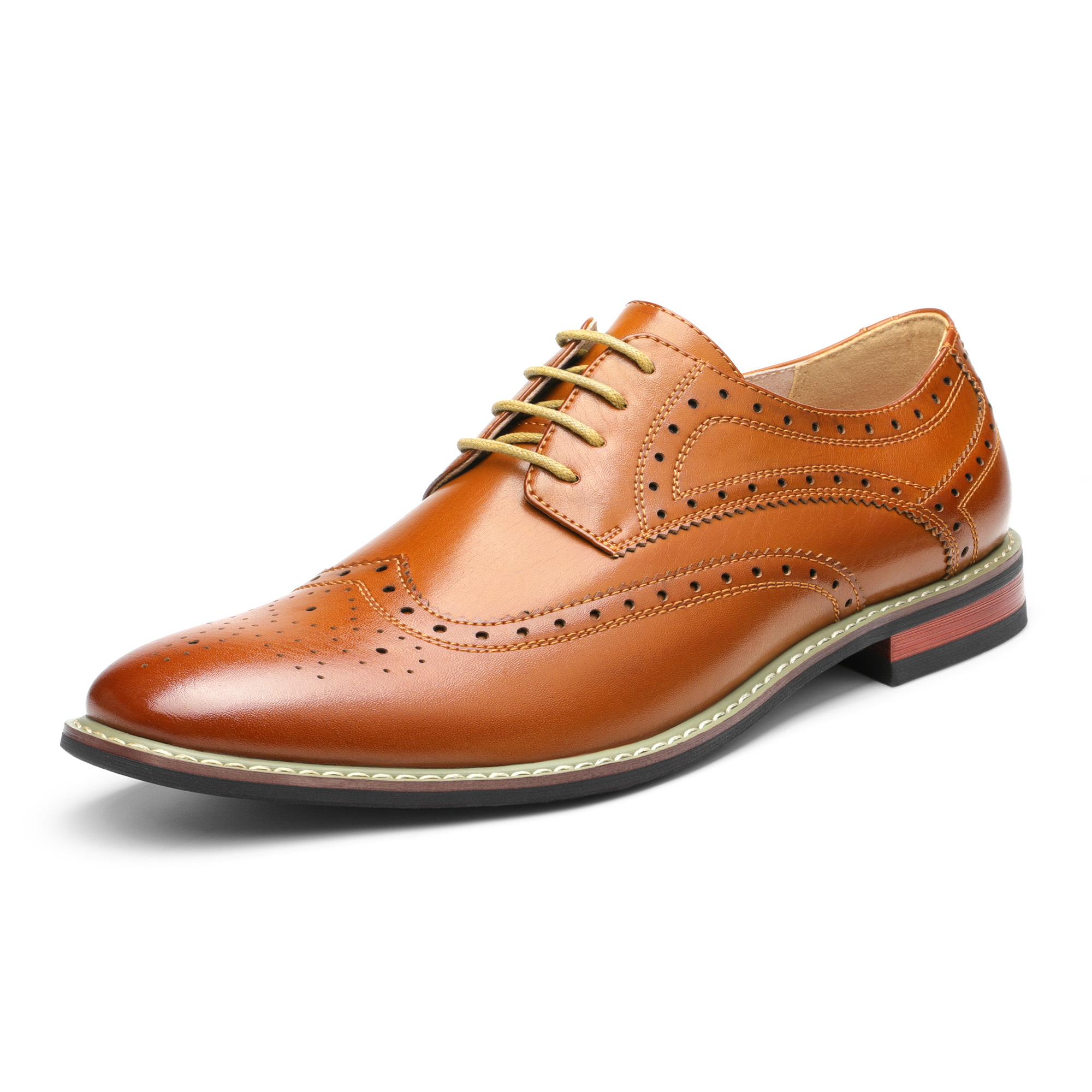 TEMU Men's Oxford Brogue Shoes | Classic Lace-up Formal Footwear For Wedding, Business & Smart Casual Wear