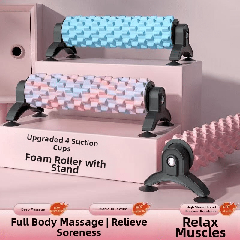 yoga supplies   inch back foam roller with suction cup holder suction cup fixed medium density mesh lactic acid to eliminate deep fascia relaxation massage column fitness assistance 365 items that   used day and night Product details 2