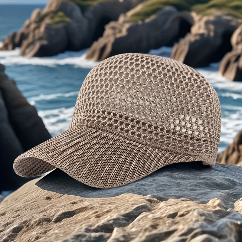outdoor sun protection baseball cap unisex   hat breathable mesh fishing and hiking cap