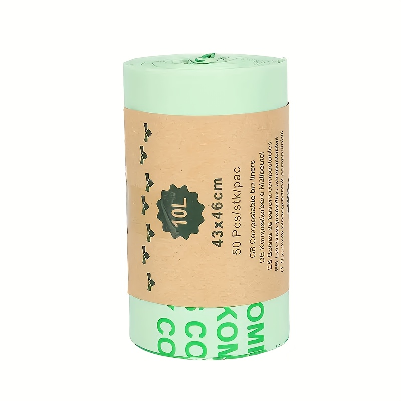 30l trash bags 25pcs thickened leak proof plant based material waste bags food waste collection bags small desktop trash can kitchen storage bathroom bedroom universal   cleaning essential