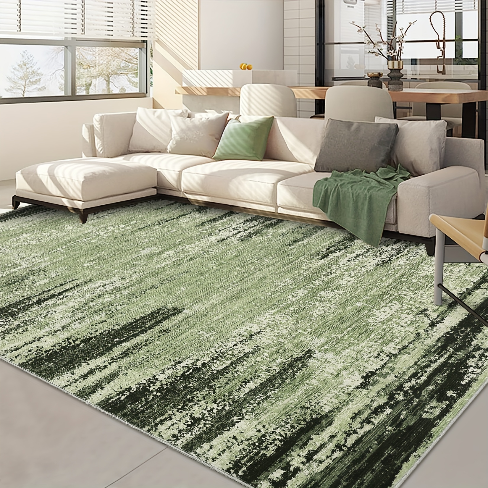 TEMU Modern Abstract Carpets Suitable For , Living Rooms, Bedrooms, And Old ; Home Decor Throw Rugs In Neutral Tones For Cottage Flooring, Featuring