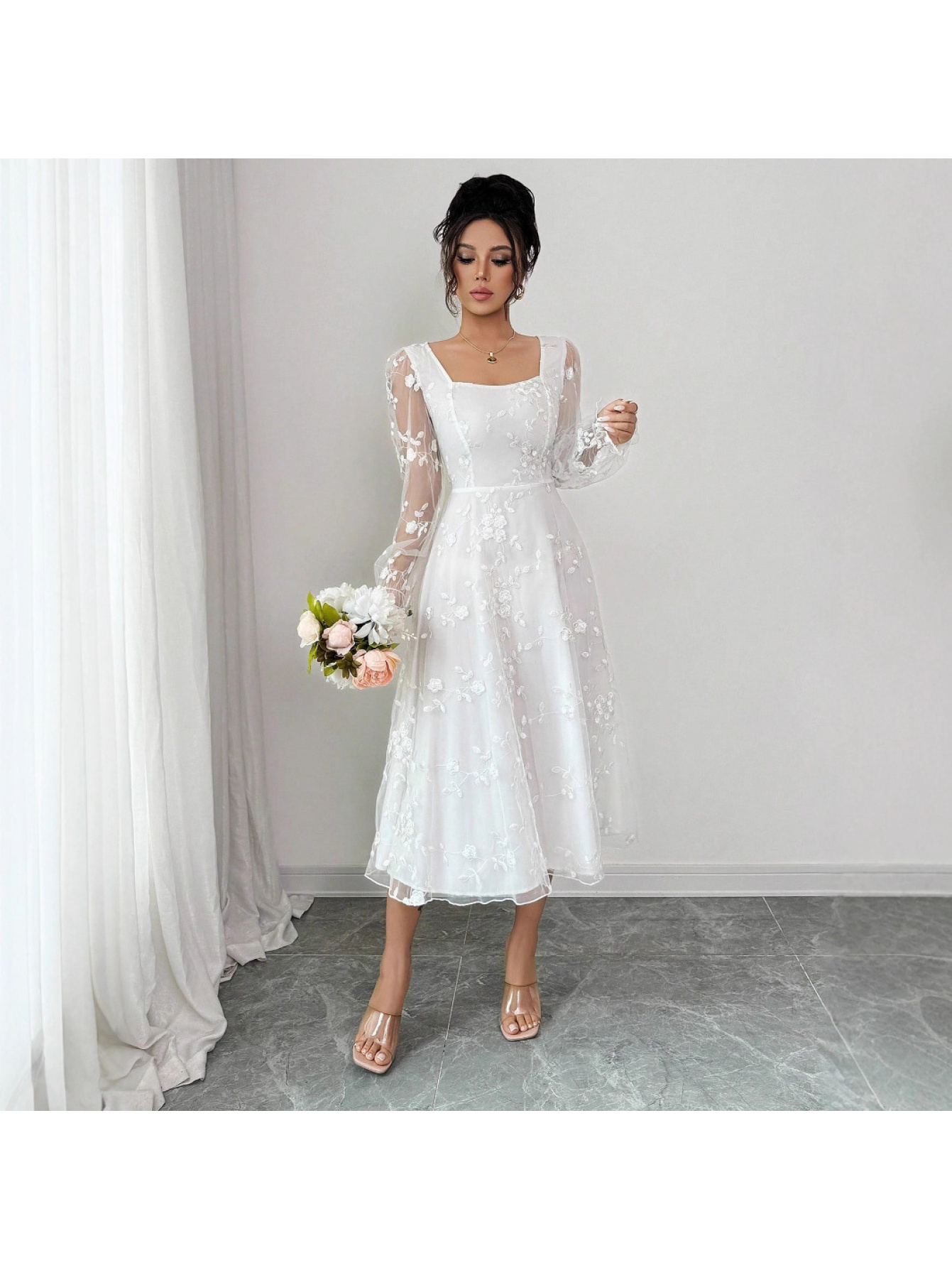 white lace dress size 14 Davinci Bridal 50806 Size 14 Ivory A Line Lace Cape Wedding Dress Sheer Crystal Plunging neckline