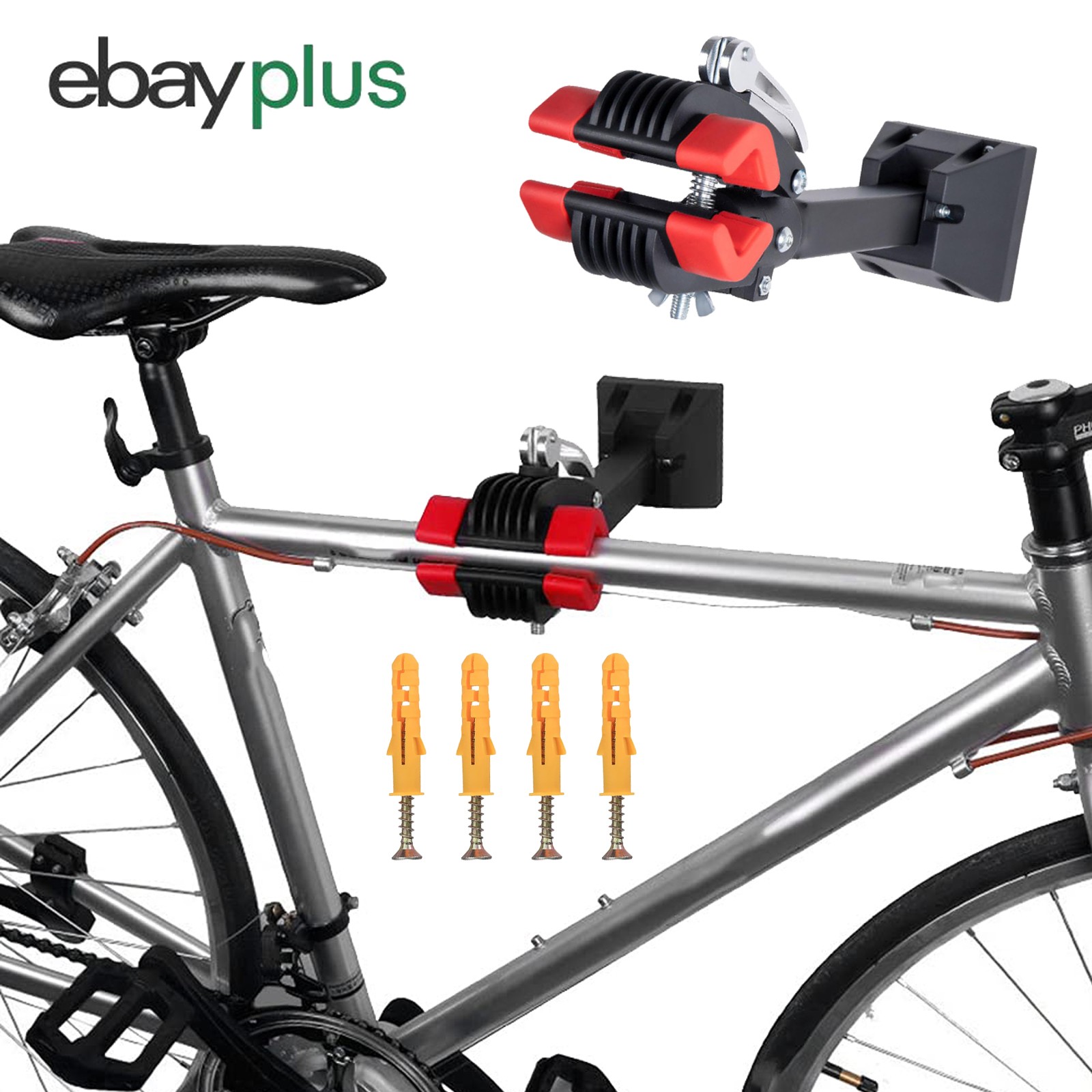 Image of Bicycle Repair Rack, Wall Bracket, Wall-mounted Bicycle Stand, Foldable, Load-bearing 20kg