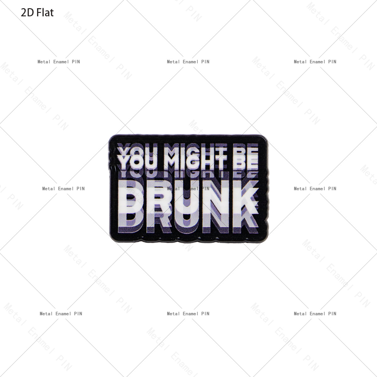 TEMU 2d Flat, 1pc Dmlsky Funny "you Drunk" Enamel Pin - Humorous Slogan Brooch Badge Suitable For Backpacks, Jackets, Parties, Gifts, Lapel Collar