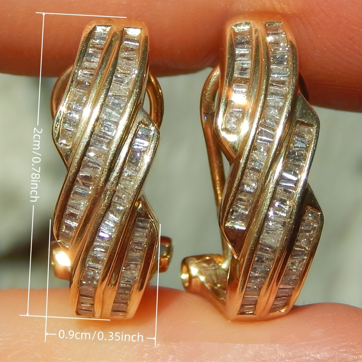 Women's Stylish Hoop Earrings with April Birthstone, Elegant Gift