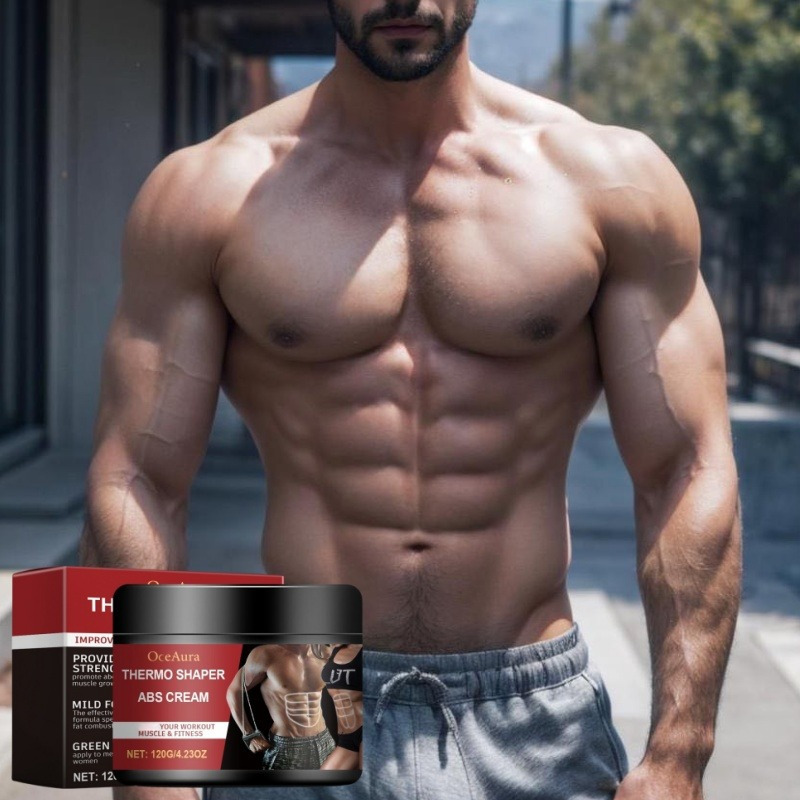 Thermogenic Body Massage Cream for Men & Women - Tightens & Moisturizes Light Beige on Belly, Thighs, Buttocks, Arms - All Light Beige Types, Gym & Post-Workout Use