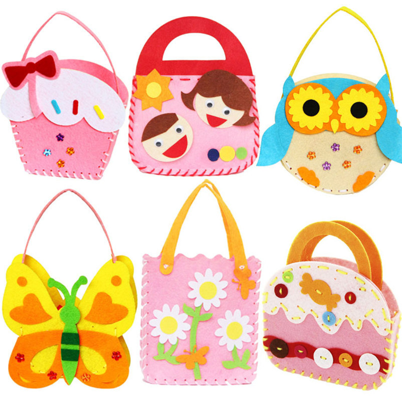 3pcs cartoon fabric handbags set diy sewing toys handmade Temu