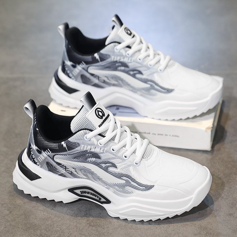 Image of 's Casual Shoes With Thick Sole, Height-increasing, Anti-slip, Wear-resistant, Outdoor Running Sneakers