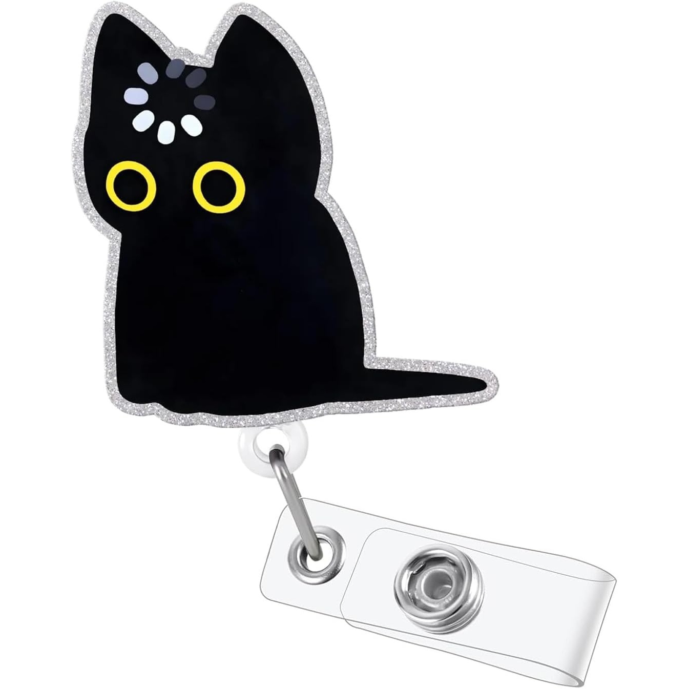 TEMU Enregistreur de badge infirmière 2D amusant, enregistreurs de badge de chargement avec clip rétractable, porte-chat pour RN LPN CNA travailleur