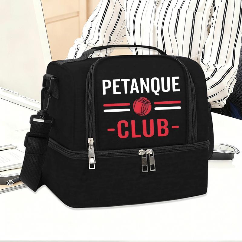 TEMU Sac à déjeuner portable pour club de pétanque, sac isotherme, sac à déjeuner pour sorties quotidiennes, boîte à lunch facile à transporter, sac