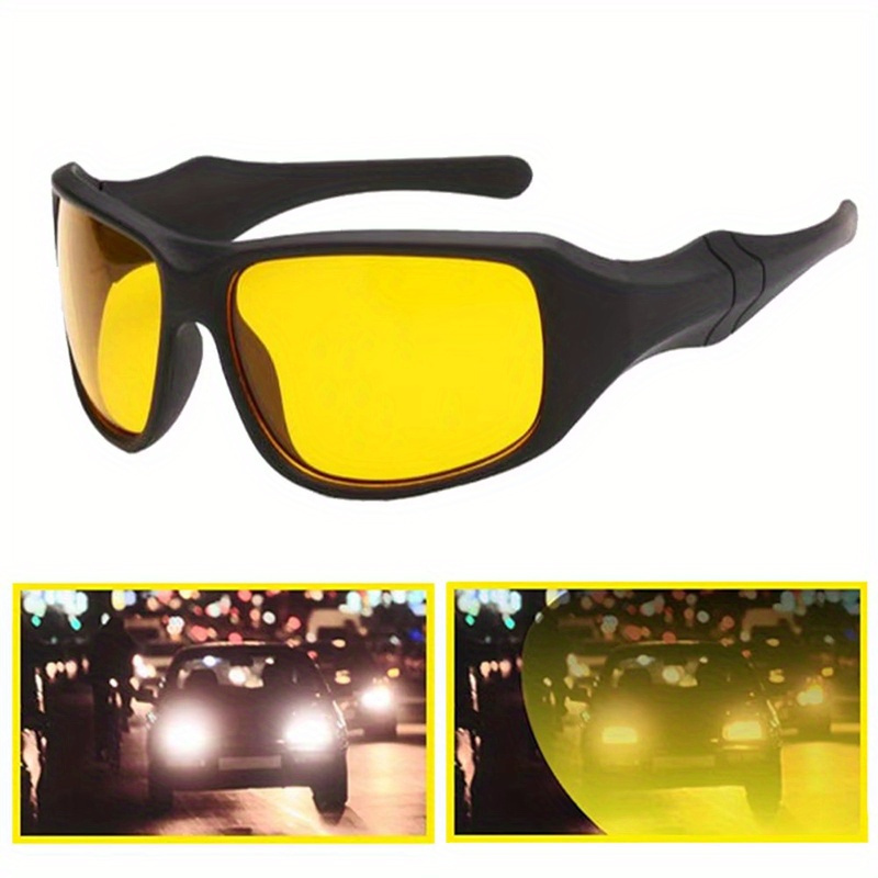 

Lunettes de Conduite Vision - Anti-Éblouissement, Lumière Améliorée pour la Sécurité de Voiture & Moto, Lunettes avec Monture en PC