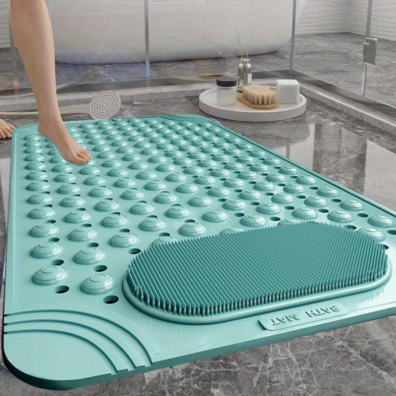 

Textured Non-slip Bathroom Mat With Drainage Holes - Made Of Pvc, Quick-drying, Safe Carpet For Home Showers And Bathtubs.