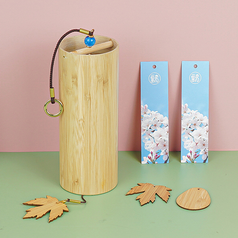 1pc handmade wood wind chime musical outdoor zen garden bell