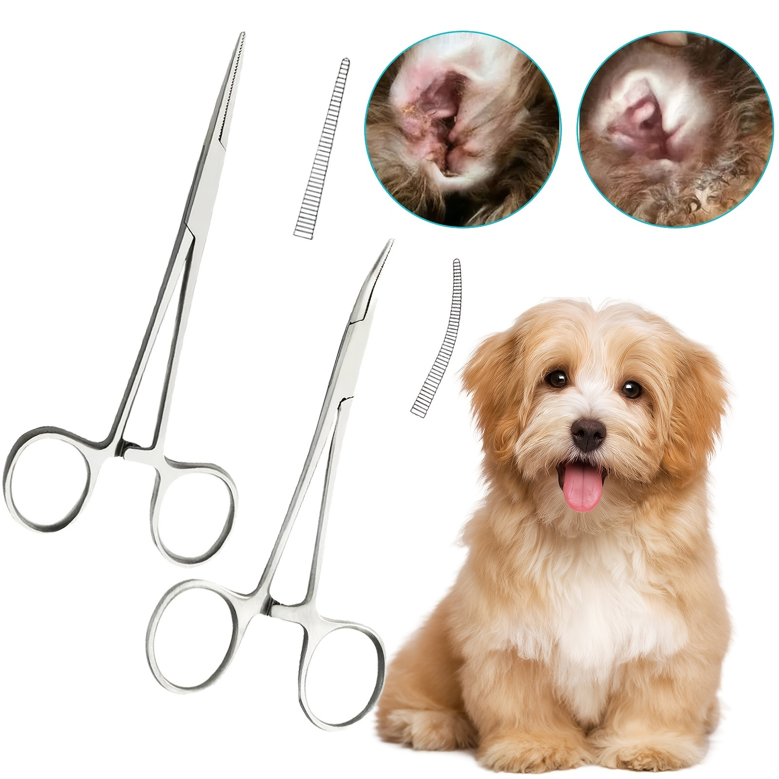 Aazon.co: Dog Cat Pet Ear/Nose Hair Puller Grooing Heostat Locking
