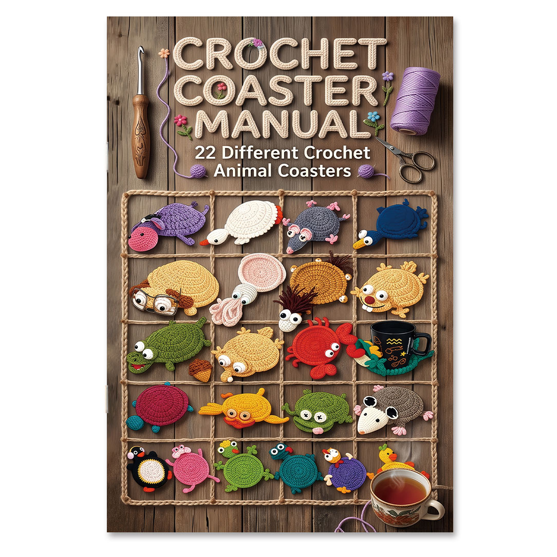 TEMU Manuel par de crochet pour dessous de verre animaux - 22 guides de modèles de tricot créatifs, des points de base à la création du produit ,