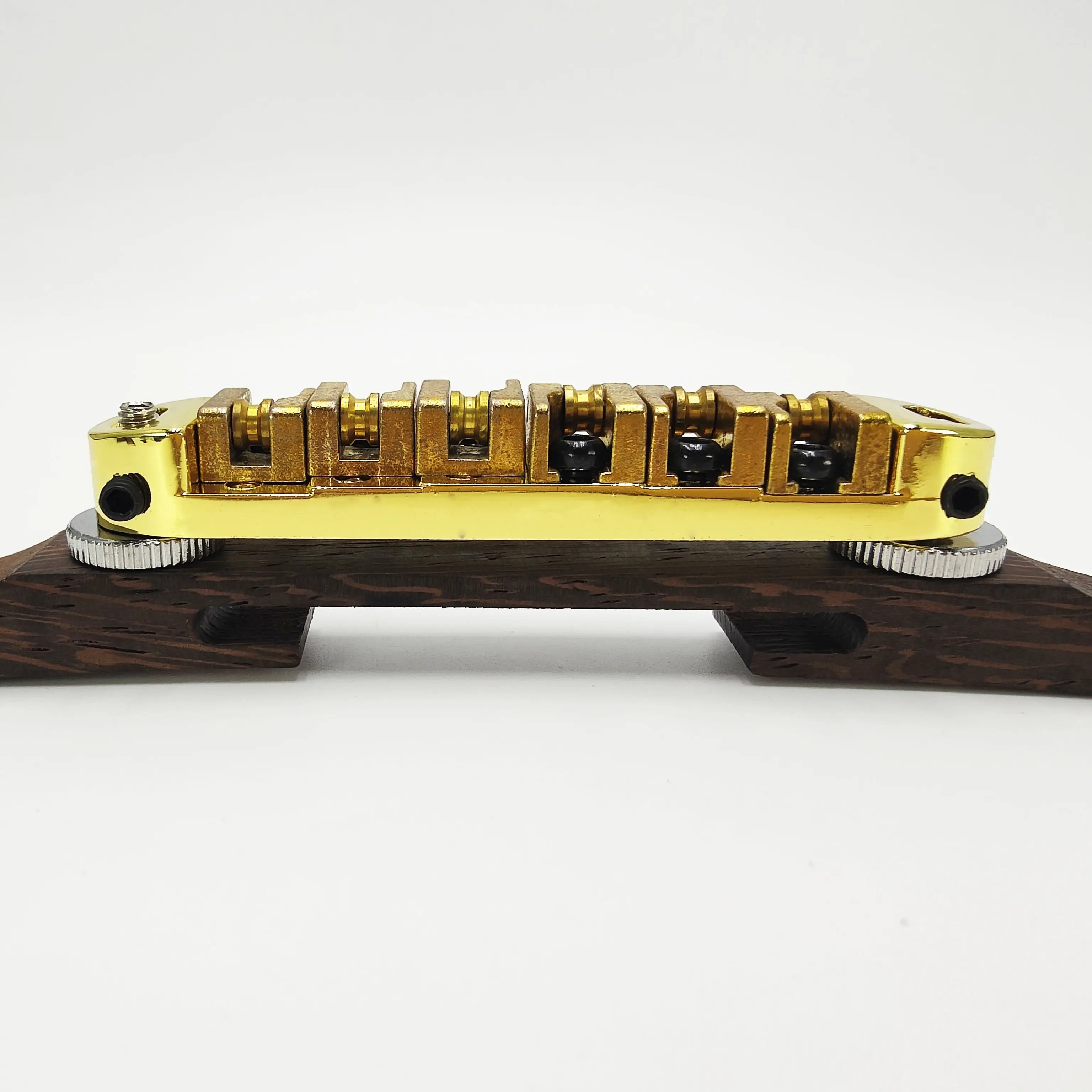 Premium Rosewood Jazz Bridge Set Jazz Electric Guitar Ball Bridge Rosewood Base Bridge Adjustable Traditional Saddle Golden and Silvery Black, Instrument Repair Parts, Guitar Bridge Replacement, Elegant Guitar Accessory, Classic Guitar Hardware, Handfinished Hardware, Highquality Saddle, Replacement Guitar Parts, Jazz Musicians, Guitar Technicians