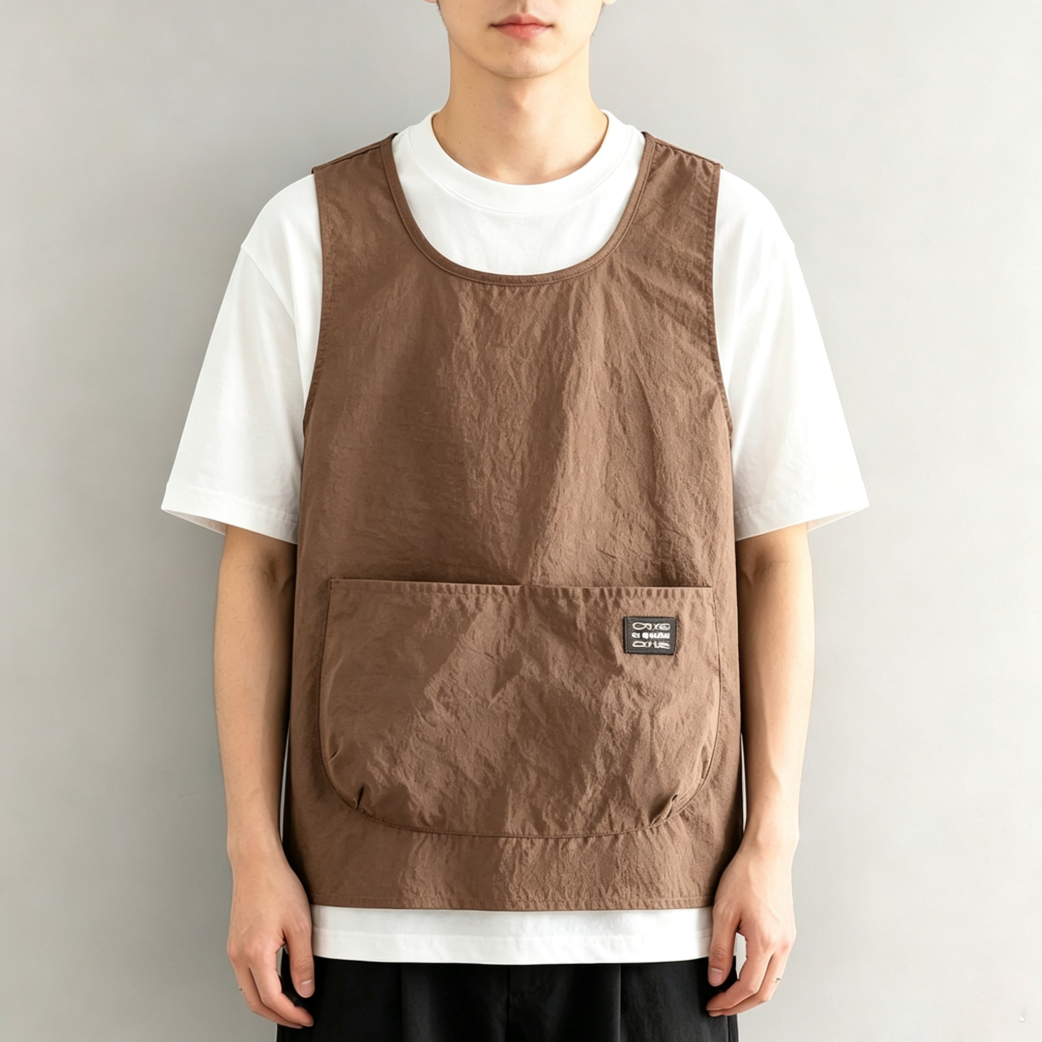 TEMU Unisex Pullover Protective Coverall, Featuring A Breathable Sleeveless Design That Keeps Arms Cool During Prolonged Summer Wear. Neckline Allows