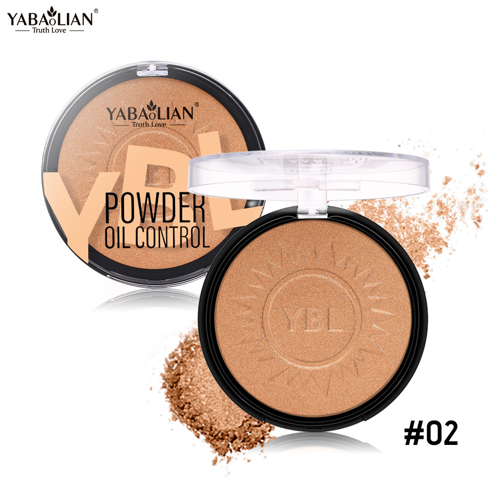 YABAOLIAN Wheat Pearlescent Powder with Glitter, Earth Bronzing Powder, Dark Brown Powder, Shadow Contour Contouring Highlighter Finishing Powder for Music Festival Y8044)