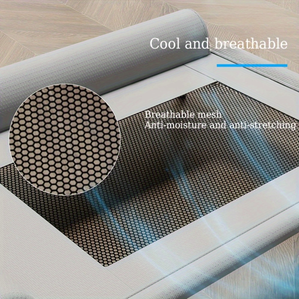 elevated pet bed for cats small dogs breathable moisture proof washable polyester with neck support pillow high strength carbon fiber frame   universal detachable for   comfortable sleeping lounger for indoor pets indoor pet furniture   furniture durable pet furniture Product details 7