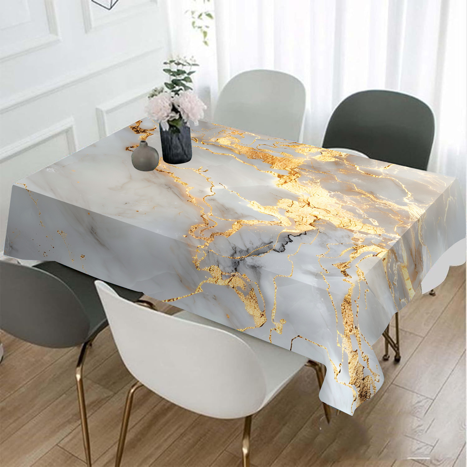 

And Texture Tablecloth - Table For Christmas Holiday, Gathering, - Table