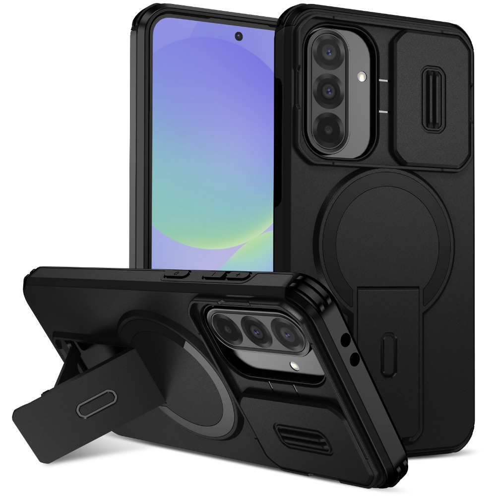 TEMU Phone Case - (1pc) Drop-proof Protective Case With Stand, Suitable For A57, A56, A37 Phone Cases, With Lens Push-window Protection Cover,