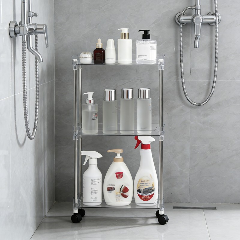 side standing storage shelf for home tight   kitchen storage trolley utility racks Product details 0