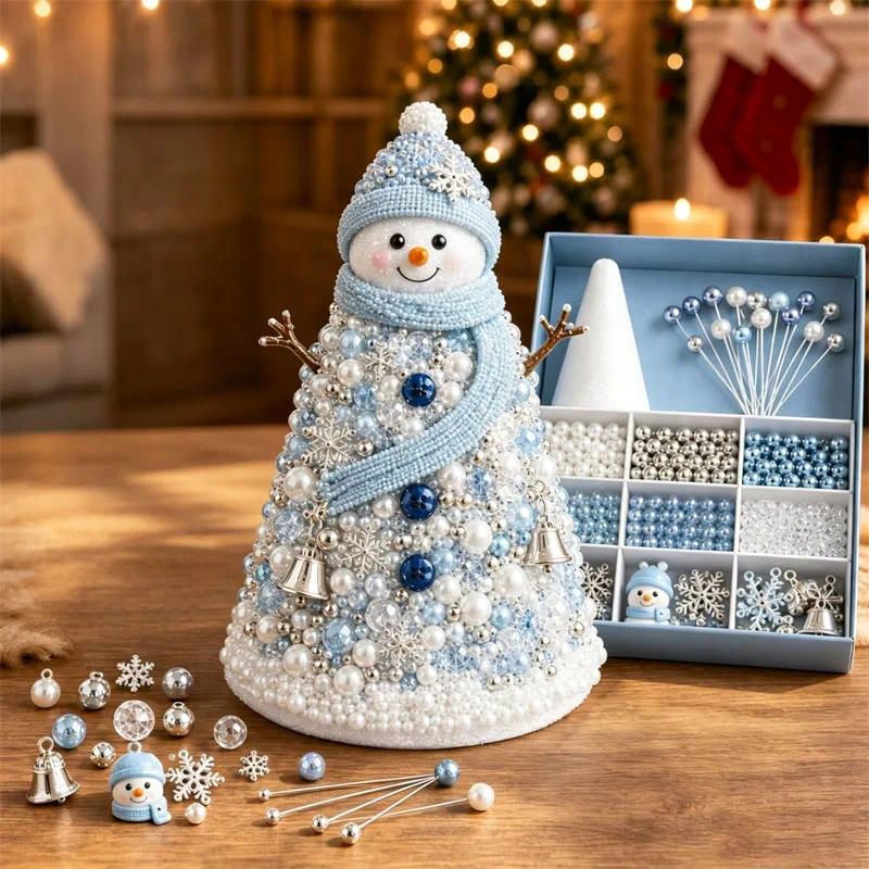 DIY Beaded Christmas Tree Craft Set for Festive Home Decoration