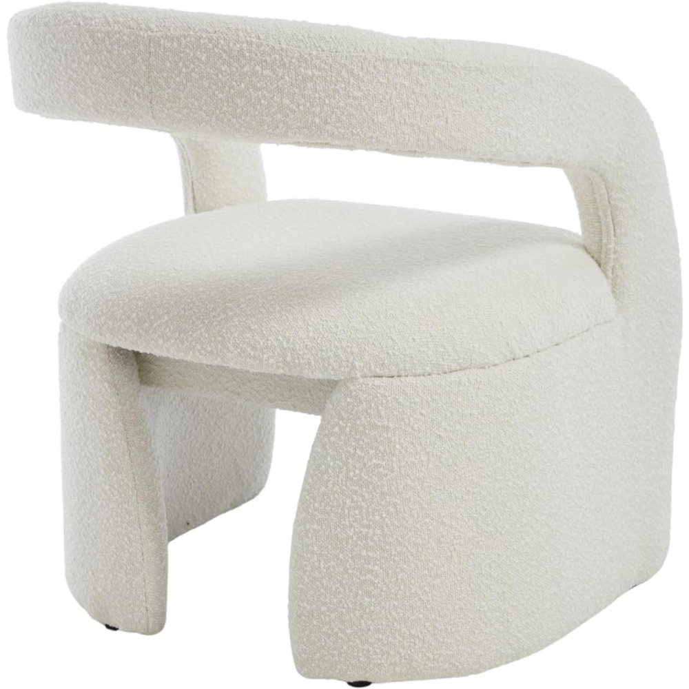 1pc Modern Accent Living Room Chair Set with One Ottoman, Upholstered Barrel Sherpa Lounge Side Chair, Comfy Side Reading Reclining Chair for Living Room, Bedroom, Apartment, Reading Room, Office