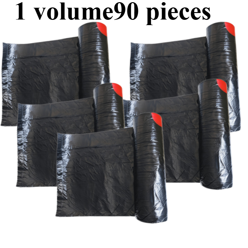 TEMU 1 Roll 90pcs Strong Load-bearing Non-dirty Hands Thickened Leak-proof Drawstring Trash Bags Disposable Home Commercial Kitchen Office Outdoor