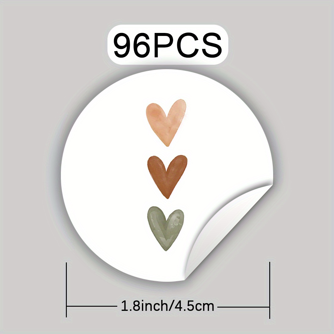 E-shop 96 Stück, Geschenkverpackungstags, Herzförmige Runde Etikettsticker, Geeignet für Geburtstagsgeschenke, Hochzeiten, Partys, Unternehmen,