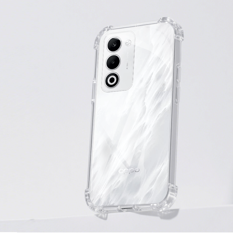 TEMU Phone Case: Transparent Four-corner Drop-proof Phone Case For Oppo A5 5g, 25610, No Printing, New Model, Full Lens Coverage, Ins-style, Cute
