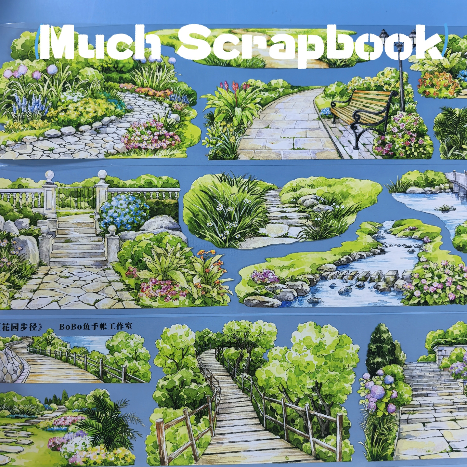 TEMU Chemin de jardin, pour le collage de scrapbooks et l'aménagement paysager, petites autocollants de route et de pont, matériau PET de haute