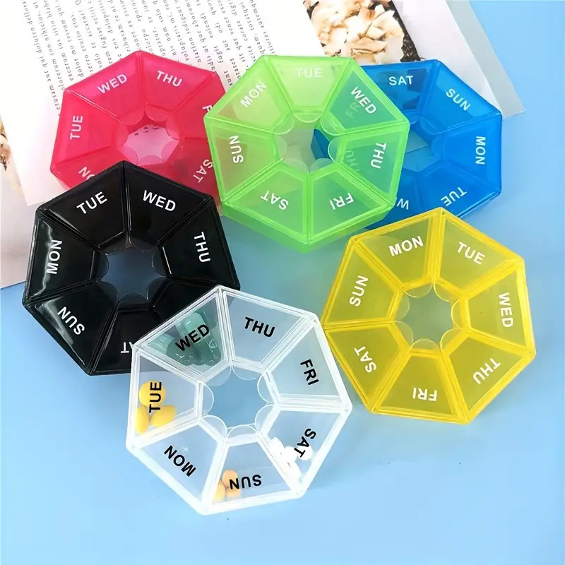 portable   compartment design pill box weekly medication distribution storage box weekly no food contact suitable for the elderly portable for business trips and     suitable for halloween thanksgiving christmas as a gift