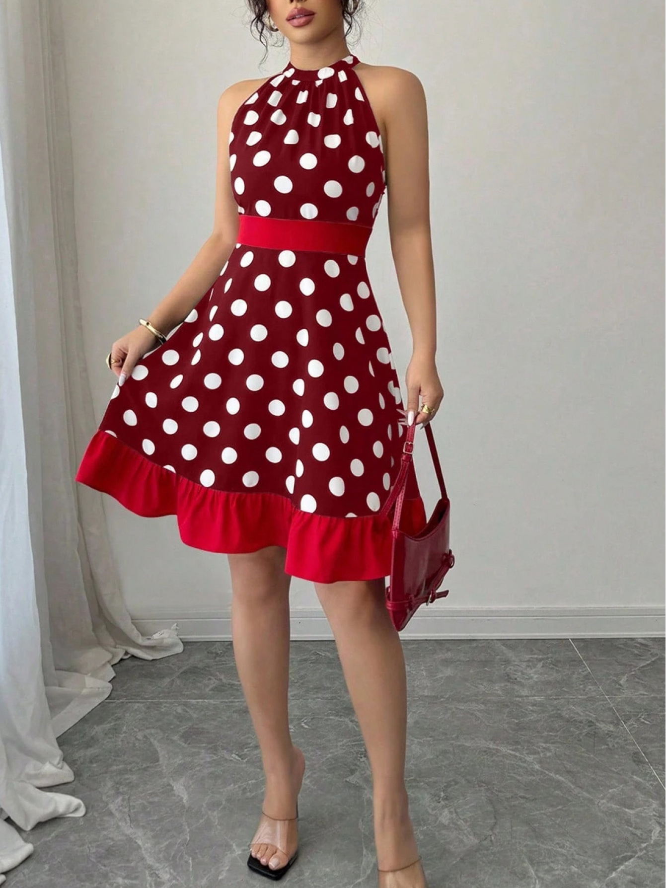 slim fit dress slacks A Line Vintage Red Top Straps Tulle Formal Dresses Vintage Red Long Appliques Prom Dresses main image 0