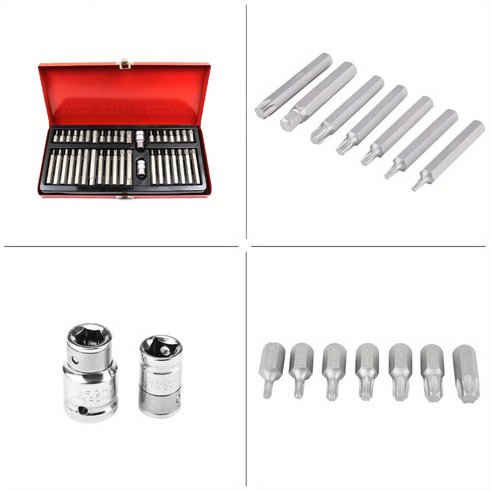 40-Piece Hexagonal Auto Repair Tool Set with Screwdrivers