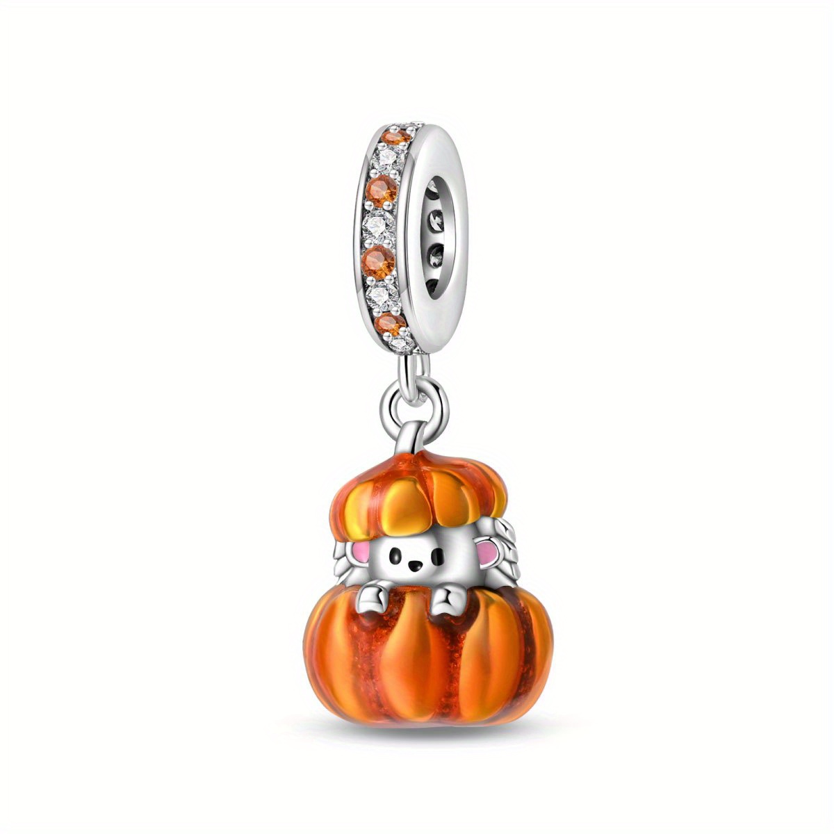 Image of Stylish Beads For Original 3mm Women's Bracelet And Bangles, Genuine Jewelry With Cute Hedgehog Pumpkin Pendant, Exquisite Diy Gift