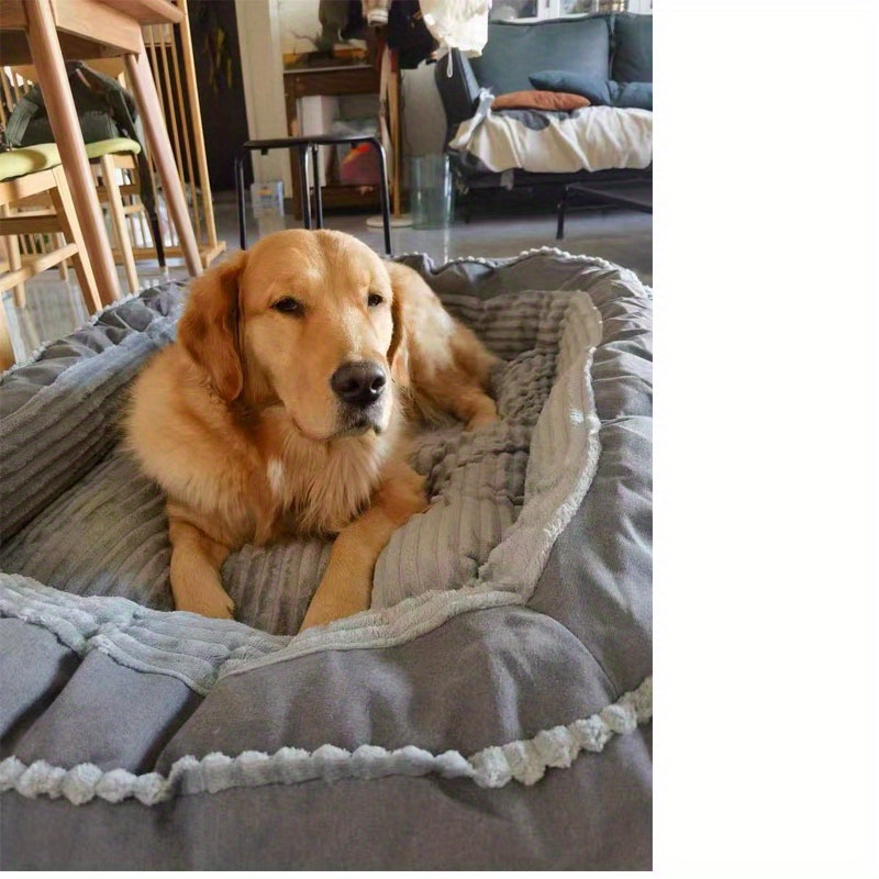 xxxl pet nest mat for medium large dogs detachable washable dog bed with plush   durable gray   easy clean indoor outdoor dog bedding extra large dog bed textured surface removable cover   home   materials   households Product details 1