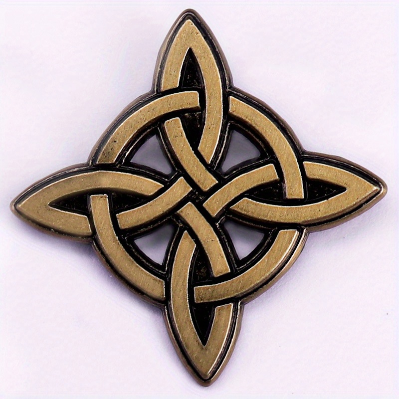 1pc Vintage Celtic Knot Enamel Pin - Durable Alloy Backpack Badge, Ideal For Medieval-themed Accessories, Backpack Embellishment | Celtic | Durable Alloy
