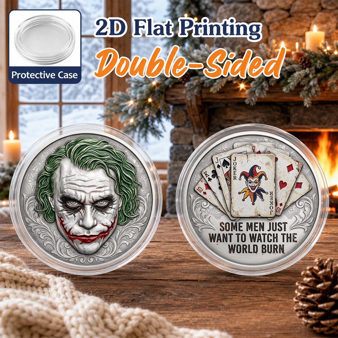 TEMU 1pc, 2d Flat Printing, Double-sided Metal Batman Forever Commemorative Coin, Sight Challenge Coin, Protective Case, Pocket Coin Novelty Gift,