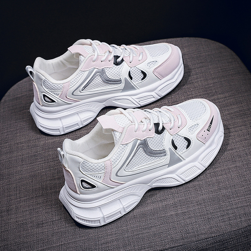 TEMU Women's Chunky Sneakers Spring New Breathable Mesh Fashion Casual Running Shoes Platform Comfortable, Women Shoes