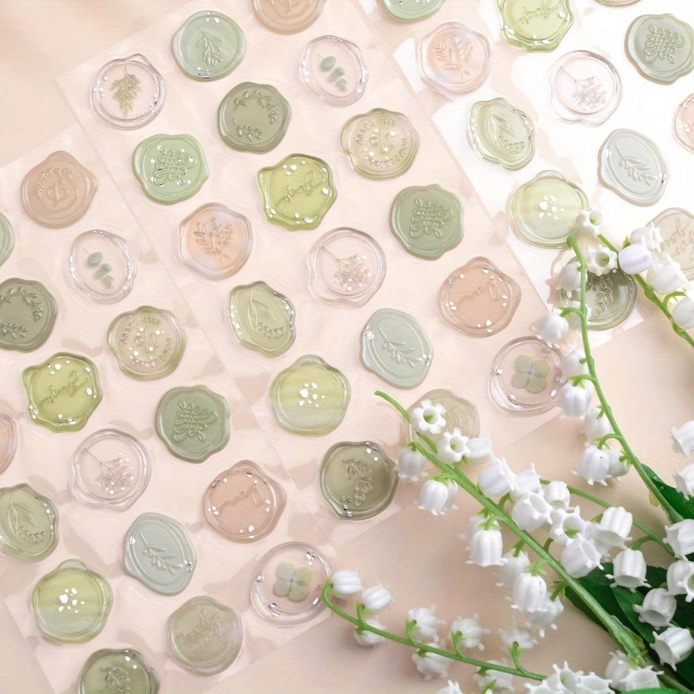 Transparent Seal Stickers URROMA 54-Piece Wax Seal Stickers - Self-Adhesive Envelope Seals For Wedding & Party Invitations Party Supplies Transparent Seal Stickers URROMA 54-Piece Wax Seal Stickers - Self-Adhesive Envelope Seals For Wedding & Party Invitations Party Supplies