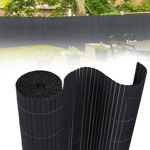 gartendekor- pvc-sichtschutz w-förmiger sichtschutz balkon-sichtschutz mit kabelbinder 80-200 cm höhe für garten hof
