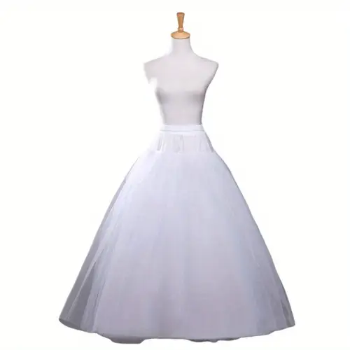 2pcs womens ankle length long plus size wedding slips crinoline underskirt for prom evening wedding dress