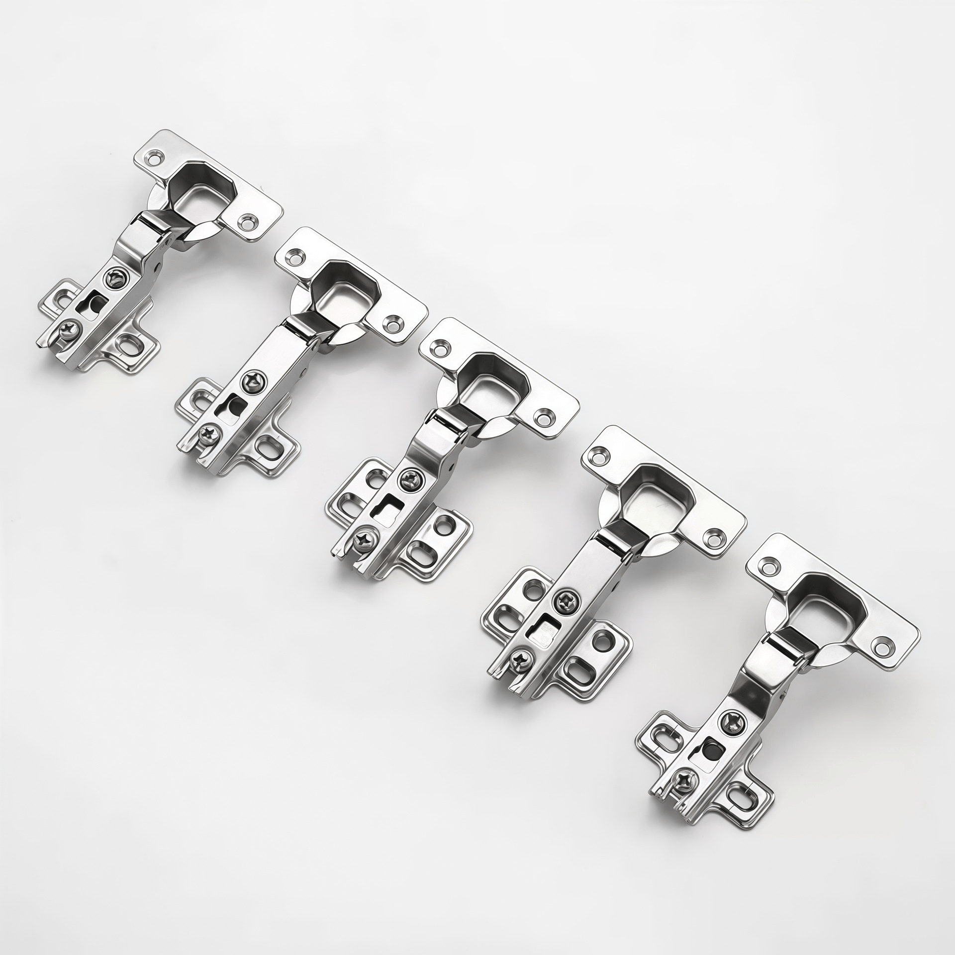 TEMU 5 pezzi Cerniere idrauliche per armadi in acciaio inossidabile - Buffering liscio per porte e armadi, Cuscinetti per cerniere da , Design di