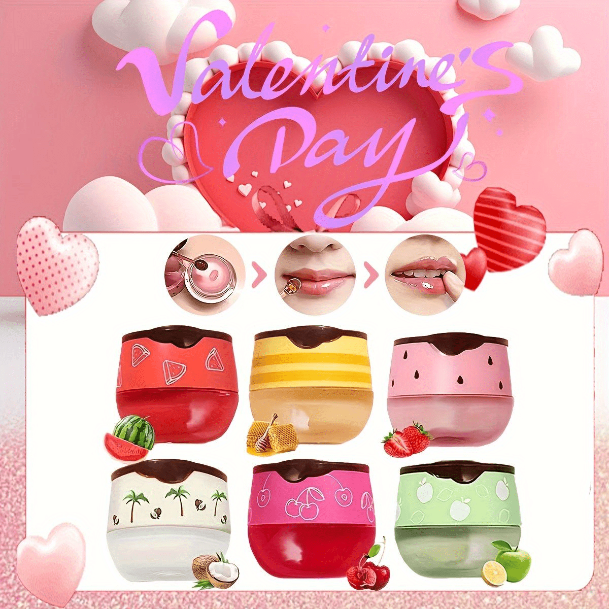 6pcs Spring Moisturizing Lip Balm Set - Lasting Moisturizer, Moisturize Dry Lips, Lip Anti-Drying Fruit Lip Balm, Perfect Gift, Spring Makeup Valentine'S Day Gift
