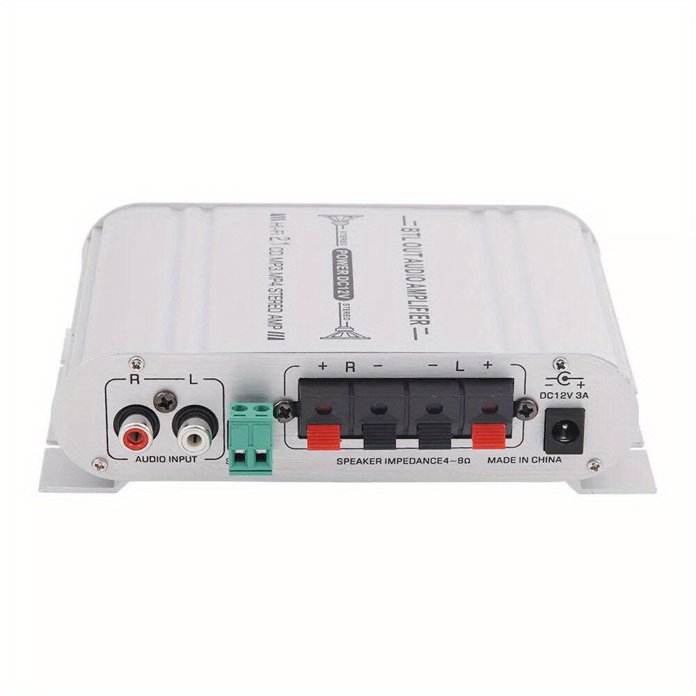 ST-838 2.1 Channel 400W Car Audio Amplifier with Aluminum Alloy Housing and Bass Boost