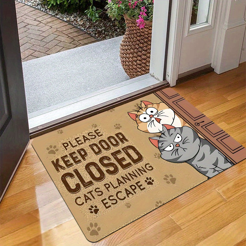 

1pc Entrance Floor Mat, Cute Fun Element Carpet, Polyester Non-slip Stain Resistant Floor Mat For Indoor Outdoor Entrance Floor Doormat Quick Dry Kitchen Mat Restroom Foot Mat