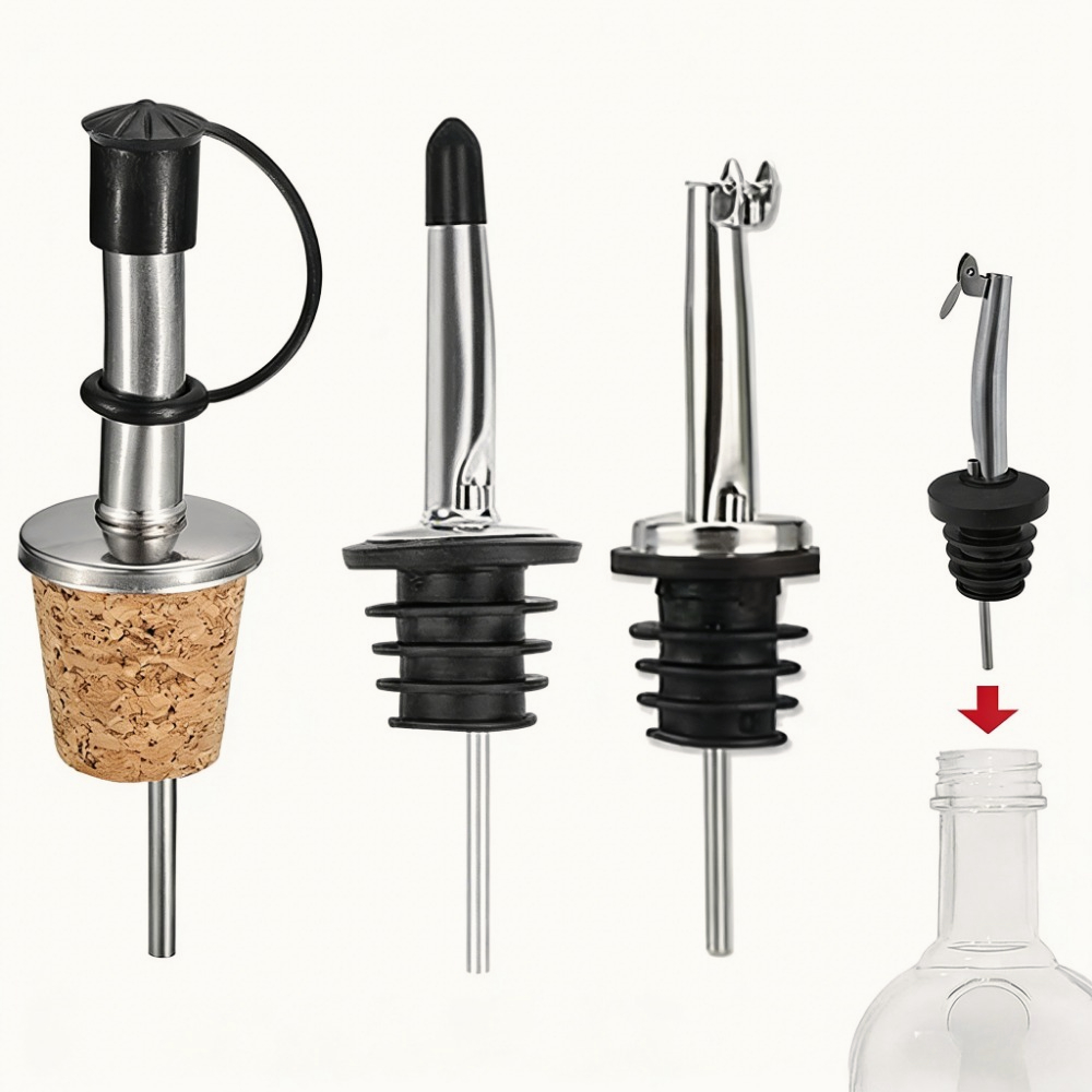 3 pack stainless steel wine bottle pourers conical spout