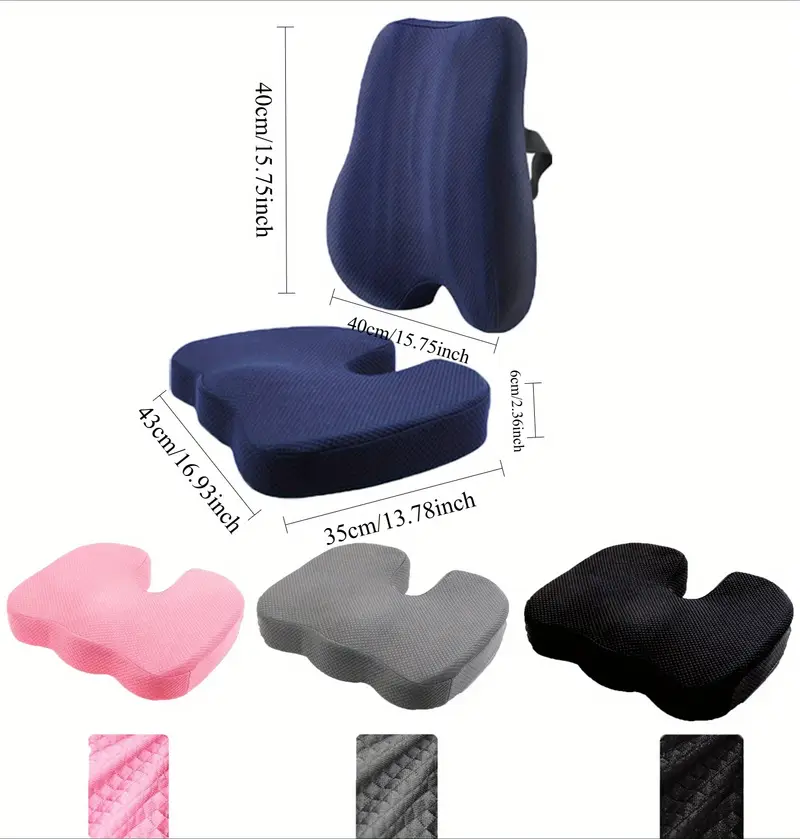 ergonomic lumbar support pillow with posture back cushion for office chair car seat gaming desk with adjustable strap lightweight portable for or gray lumbar cushion home seating durable construction remote workers Product details 6